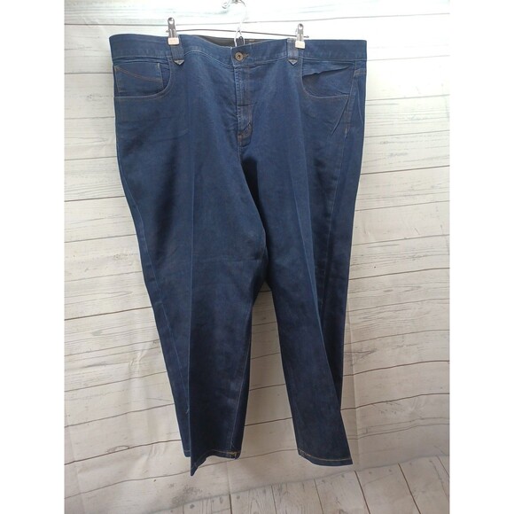 Est 1946 Cato Denim Blue Jeans Pockets Distressed Sz 24W - Picture 1 of 6